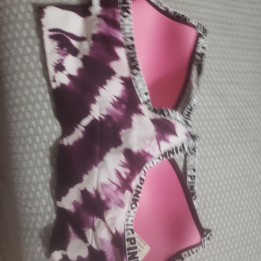Pink sports bra
